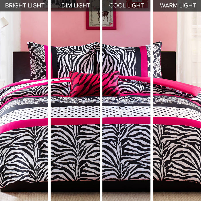 Reagan - Twin Comforter Set - Pink - Simple Home Plus