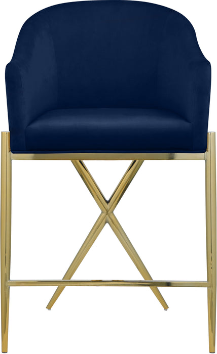 Xavier - Counter Stool with Gold Legs - Simple Home Plus