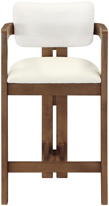Ravina - Upholstered Counter Stool With Stained Brown Base - Simple Home Plus