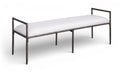 Axis - Linen Textured Cream Fabric Upholstered Bench - Simple Home Plus