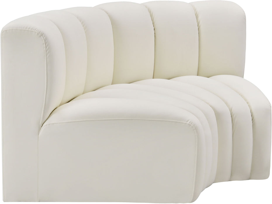 Arc - Faux Leather 2 Piece Modular Sofa - Simple Home Plus
