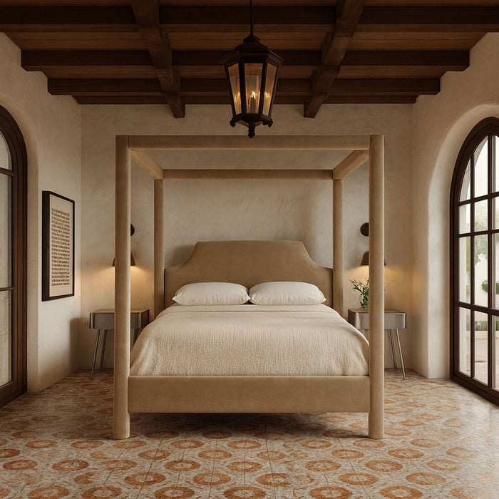 Dawson - Velvet Upholstered Bed - Simple Home Plus