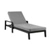 Cayman - Outdoor Patio Adjustable Chaise Lounge Chair In Aluminum With Gray Cushions - Simple Home Plus