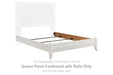 Paxberry - Queen Panel Footboard w/Rails - Whitewash - Simple Home Plus