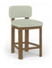 Paloma - Faux Leather Upholstered Counter Stool (Set of 2) - Brown Frame - Simple Home Plus