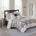 Cali - 6 Piece Reversible Coverlet Set - Blue - Simple Home Plus