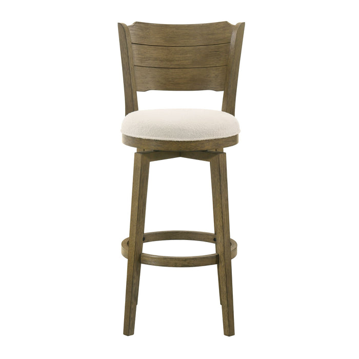 Winsley - Coastal Modern Swivel Wood Bar Height Kitchen Bar Stool - Simple Home Plus