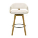 Callah - Contemporary Natural Wood Bar Height Kitchen Bar Stool - Simple Home Plus
