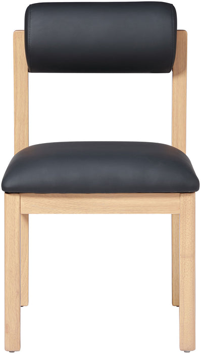Roundhill - Faux Leather Dining Chair (Set of 2) - Natural Frame - Simple Home Plus