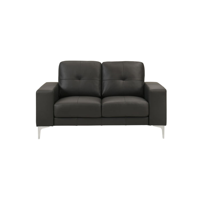 Faelin - Leather Loveseat With Tufted Back