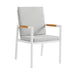 Crown - Outdoor Dining Chair With Light Gray (Set of 2) - White / Teak - Simple Home Plus