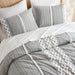 Imani - King Printed Duvet Cover Set With - Gray - Simple Home Plus