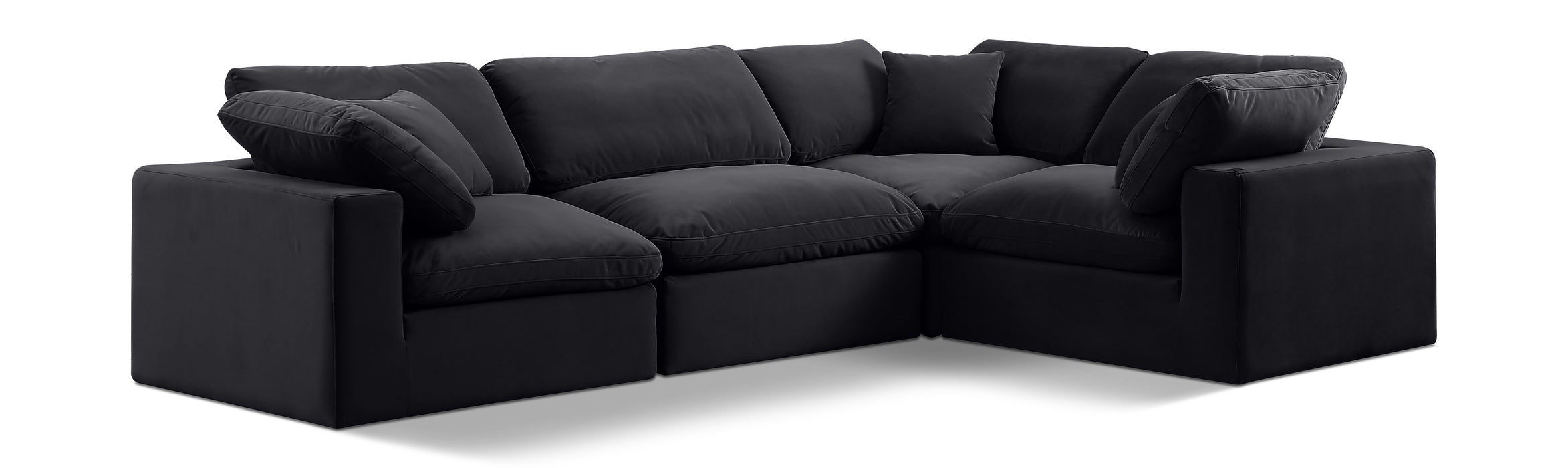 Comfy - 4 Piece Velvet Modular Sectional - Simple Home Plus