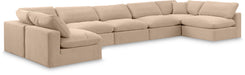 Comfy - 7 Piece Velvet Modular Armless Sectional - Simple Home Plus