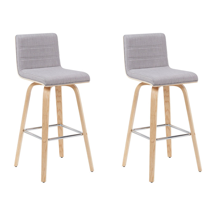 Vienna - Modern Swivel Bar Height Stool - Patterned Oak Wood Frame - Simple Home Plus