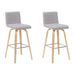 Vienna - Modern Swivel Bar Height Stool - Patterned Oak Wood Frame - Simple Home Plus