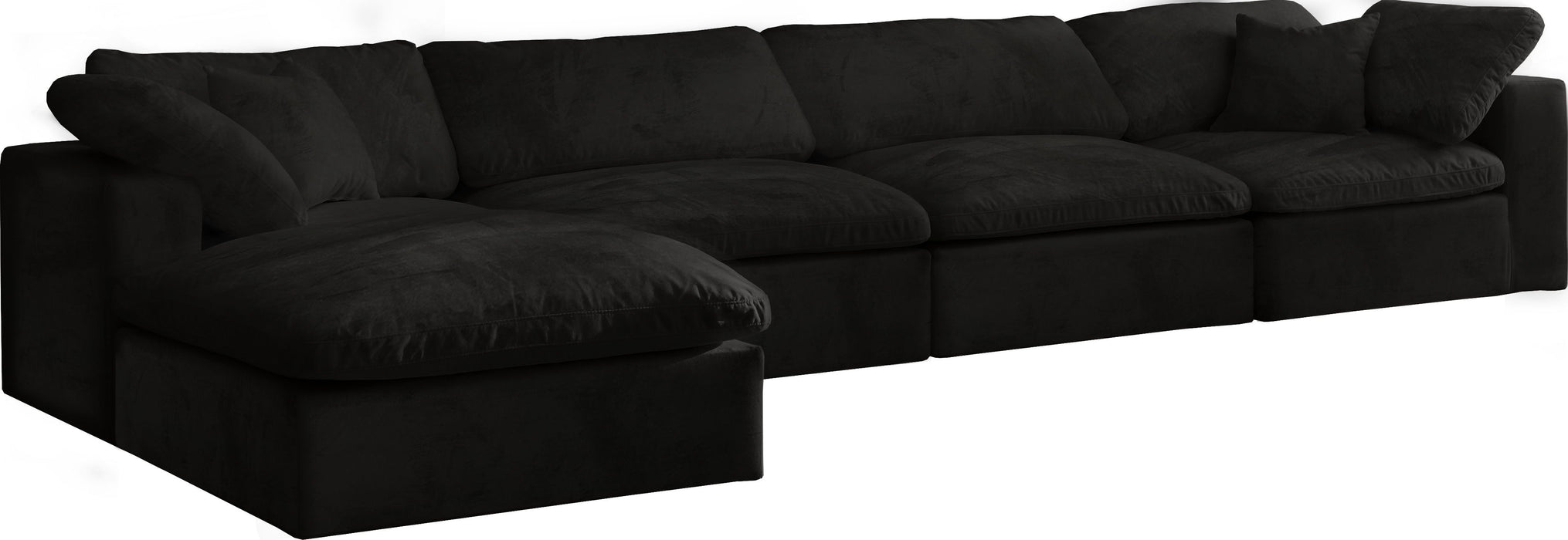 Cozy - 5 Piece Modular Sectional With Chaise - Simple Home Plus