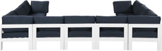 Nizuc - Outdoor Patio 9 Piece Modular Sectional With White Frame - Simple Home Plus