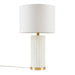 Grace Ivy - Textured Dot Table Lamp - White / Gold - Simple Home Plus