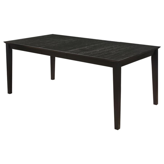 Louise - Rectangular Extension Leaf Dining Table - Black - Simple Home Plus