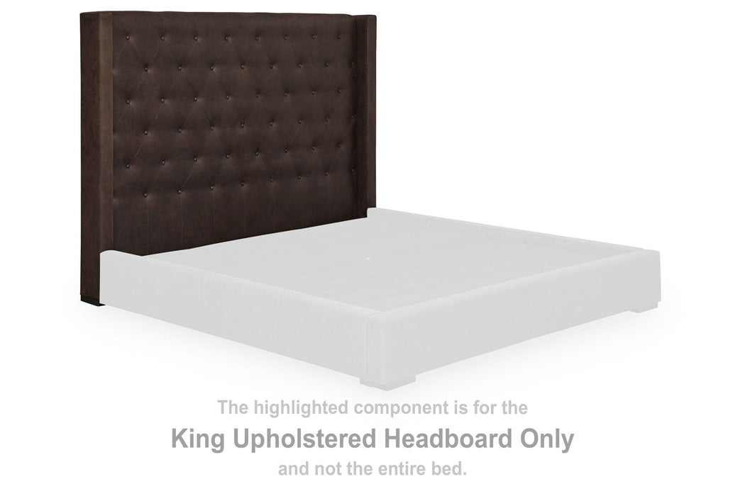 Lavernty - King Upholstered Headboard - Coffee