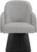 Marlowe - Linen Textured Fabric Upholstered Swivel Dining Arm Chair - Stained Black - Simple Home Plus