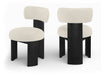 Atelier - Vegan Leather Upholstered Dining Chair (Set of 2) - Taupe / Painted Black - Simple Home Plus