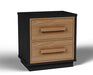 Kozmour - Two Drawer Night Stand - Black / Brown - Simple Home Plus