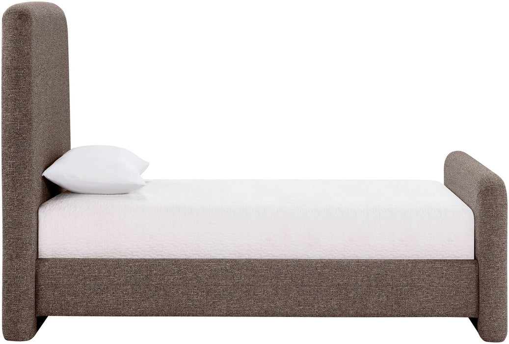 Fira - Linen Textured Fabric Upholstered Bed - Simple Home Plus