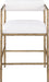 Axis - Linen Textured Cream Fabric Upholstered Counter Stool (Set of 2) - Simple Home Plus