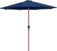 Fiji - Aluminum Patio Umbrella With Round White And Teak Base - Simple Home Plus