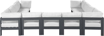 Nizuc - Outdoor Patio 11 Piece Modular Sectional With Gray Frame - Simple Home Plus