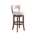 Mystic - Solid Wood Upholstered 30" Bar Height Swivel Barstool - Simple Home Plus