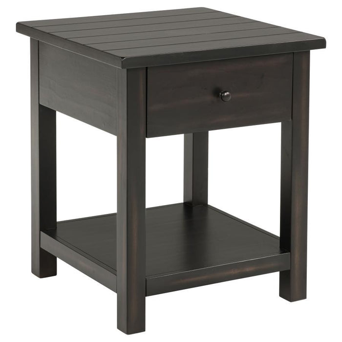 Payne - 1 Drawers Wood End Table with Shelf - Simple Home Plus