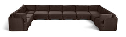 Hammond - Velvet Performance Fabric Upholstered 10 Piece Sectional - Simple Home Plus