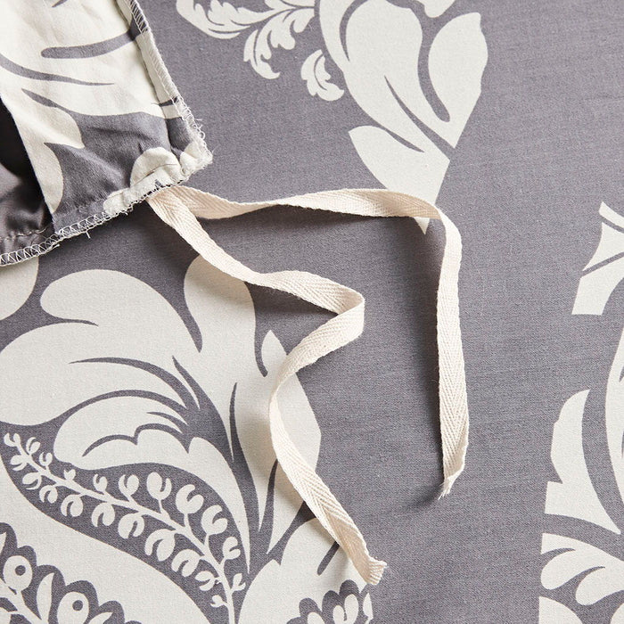 Vienna - 6 Piece Printed Duvet Cover Set - Gray - Simple Home Plus