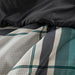 Robbie - 9 Piece Full Plaid Comforter Set With Bed Sheets - Teal / Black - Simple Home Plus
