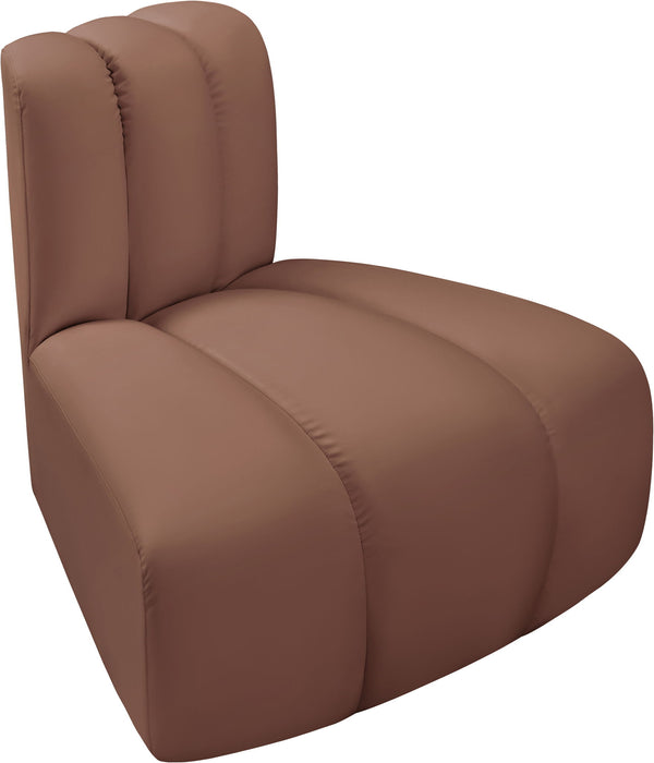 Arc - Faux Leather Reverse Corner Chair - Simple Home Plus