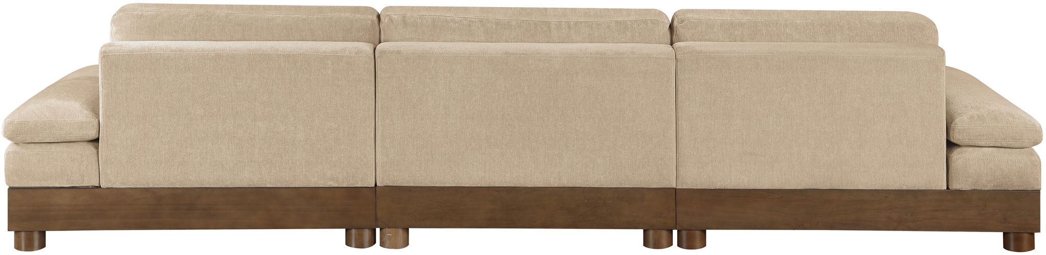 Turin - Chenille Fabric Upholstered Modular Sectional - Beige - Simple Home Plus