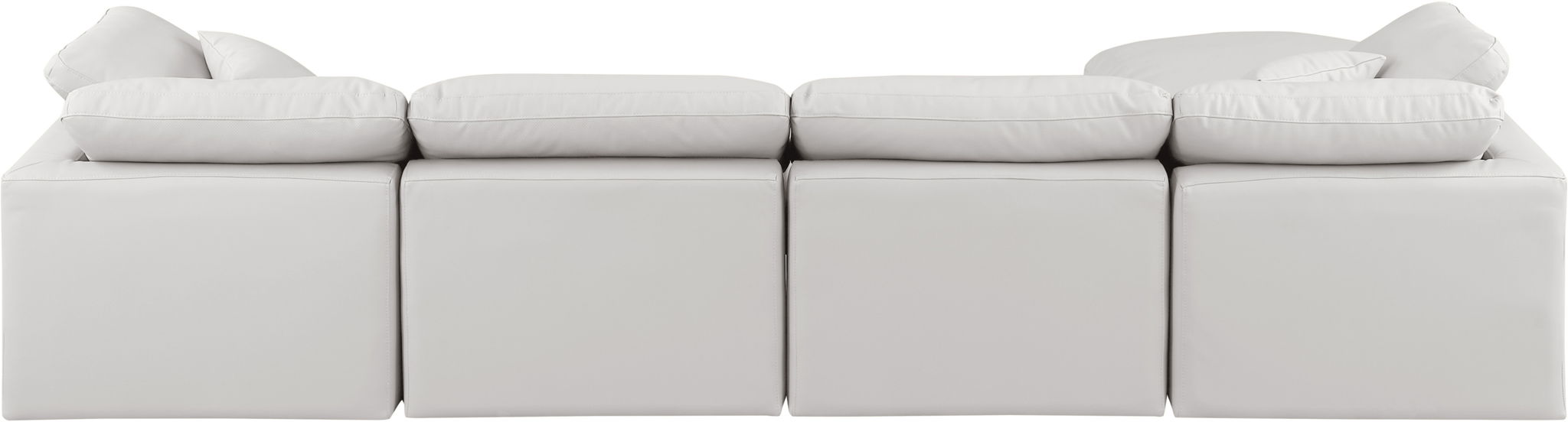 Indulge - Faux Leather 5 Piece Modular Sectional With Chaise - Simple Home Plus
