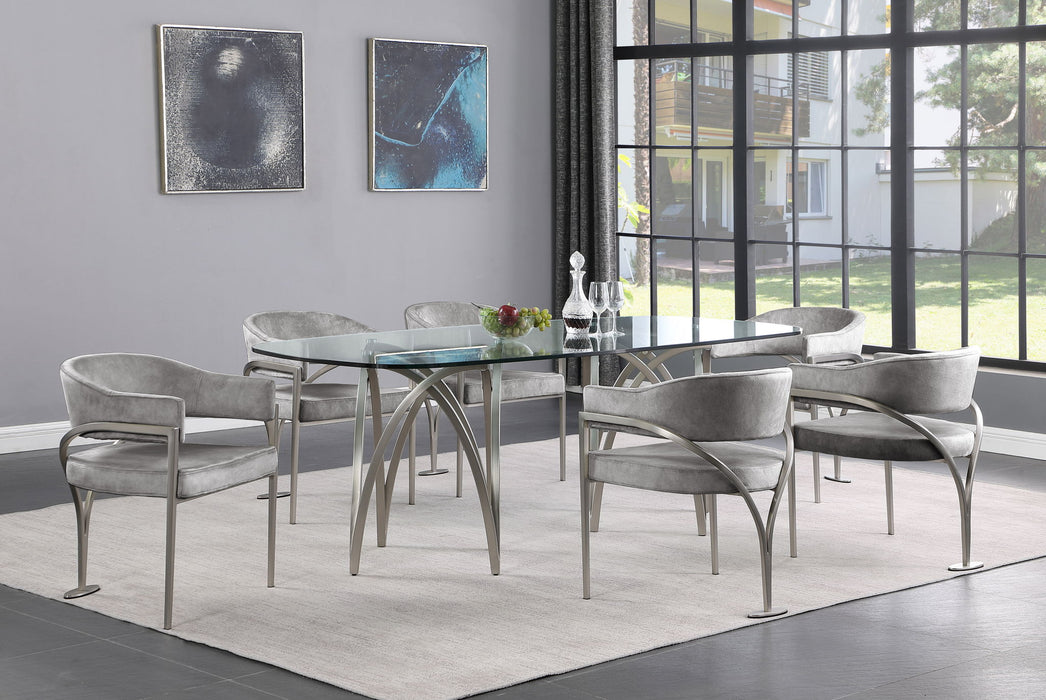 Madelyn - Dining Chair (Set of 2) - Brushed Chrome - Simple Home Plus