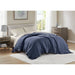 Windom - All Season Hypoallergenic Twin Blanket With 3M Scotchgard - Navy - Simple Home Plus