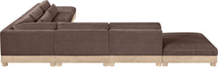 Turin - Chenille Fabric Upholstered Modular Sectional - Brown - Simple Home Plus