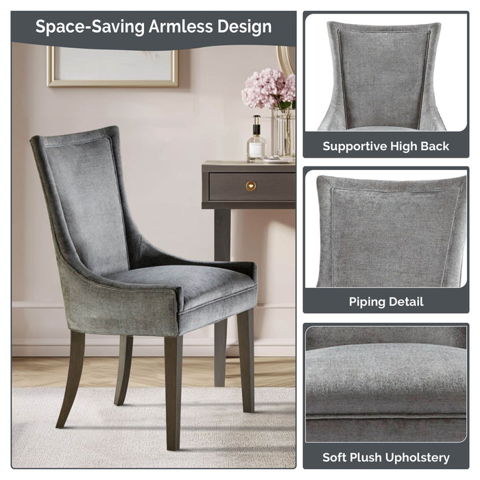 Ultra - Dining Side Chair (Set of 2) - Dark Gray - Simple Home Plus