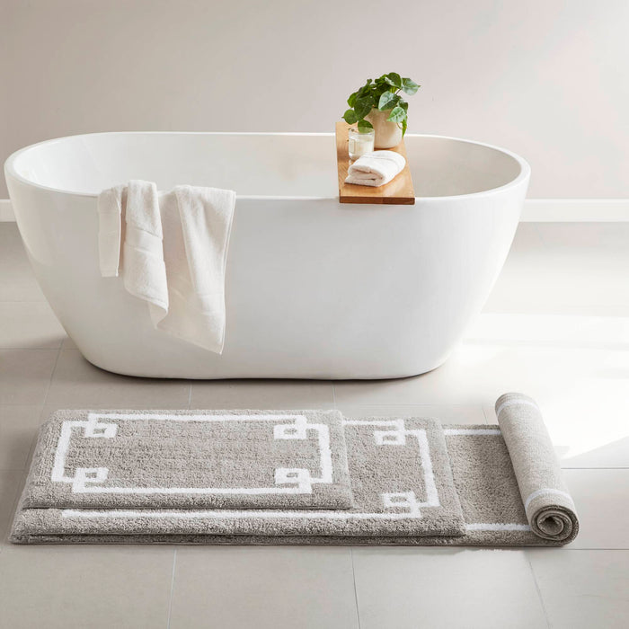 Evan - 24" x 72" Tufted Bath Rug - Gray - Simple Home Plus