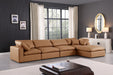 Comfy - 5 Piece Faux Leather Modular Sectional With Chaise - Simple Home Plus