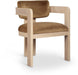 Sacha - Velvet Dining Chair With Natural Base (Set of 2) - Saddle - Simple Home Plus