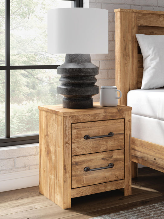 Maystonna - Two Drawer Night Stand - Brown - Simple Home Plus