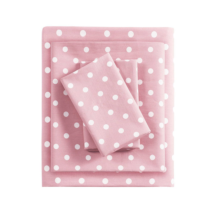 Polka Dot - Queen Sheet Set - Pink - Simple Home Plus
