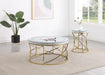 Elise - Round Mirror Top Coffee Table Set - Simple Home Plus
